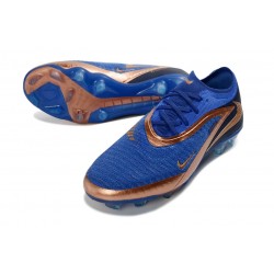 Chaussures de Foot Nike Phantom 6 Elite FG Bleu Marine Bronze Métallique