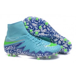 Crampons Nouveau Nike Hypervenom Phantom II Tech Craft FG Bleu Vert