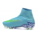 Crampons Nouveau Nike Hypervenom Phantom II Tech Craft FG Bleu Vert