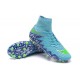 Crampons Nouveau Nike Hypervenom Phantom II Tech Craft FG Bleu Vert