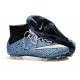 Nike Crampons de Foot Nouveau Mercurial Superfly FG Safari Bleu Blanc