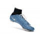 Nike Crampons de Foot Nouveau Mercurial Superfly FG Safari Bleu Blanc