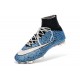 Nike Crampons de Foot Nouveau Mercurial Superfly FG Safari Bleu Blanc