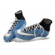Nike Crampons de Foot Nouveau Mercurial Superfly FG Safari Bleu Blanc