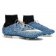 Nike Crampons de Foot Nouveau Mercurial Superfly FG Safari Bleu Blanc
