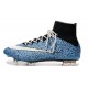 Nike Crampons de Foot Nouveau Mercurial Superfly FG Safari Bleu Blanc