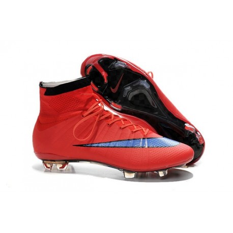 Nouvelles Nike Chaussures Football Mercurial Superfly FG ACC Homme Rouge Violet