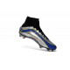 Nike Chaussures Nouvelle 2016 Mercurial Superfly Heritage R9 FG Bleu Argent Jaune