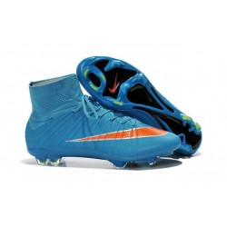 Meilleur Nike 2015 Crampon Football Mercurial Superfly FG ACC Bleu Orange