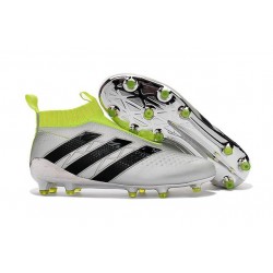 Chaussures Football Homme adidas Ace16+ Pure Control FG Argent Noir Jaune
