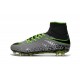 Nike Crampons Football 2016 Hypervenom Phantom II FG Homme Platine Vert Noir