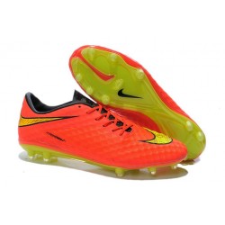 Neymar Crampon Football Nouveau Nike Hyper Venom Phantom FG Rouge Jaune Or