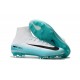 Crampons Football Ronaldo Nike Mercurial Superfly 5 FG Blanc Bleu Noir