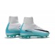 Crampons Football Ronaldo Nike Mercurial Superfly 5 FG Blanc Bleu Noir