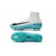 Crampons Football Ronaldo Nike Mercurial Superfly 5 FG Blanc Bleu Noir