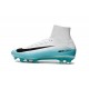 Crampons Football Ronaldo Nike Mercurial Superfly 5 FG Blanc Bleu Noir