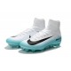 Crampons Football Ronaldo Nike Mercurial Superfly 5 FG Blanc Bleu Noir