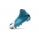 Nike Chaussure Football 2017 Hypervenom Phantom III DF FG Blue Blanc