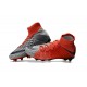 Nike Chaussure Football 2017 Hypervenom Phantom III DF FG Rouge Gris