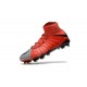 Nike Chaussure Football 2017 Hypervenom Phantom III DF FG Rouge Gris