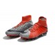 Nike Chaussure Football 2017 Hypervenom Phantom III DF FG Rouge Gris