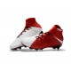 Nike Chaussure Football 2017 Hypervenom Phantom III DF FG Rouge Blanc