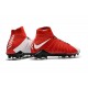 Nike Chaussure Football 2017 Hypervenom Phantom III DF FG Rouge Blanc