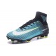 Crampons Football Nouvelles Nike Mercurial Superfly V FG ACC - Bleu Blanc
