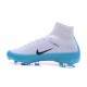 Crampons Football Nouvelles Nike Mercurial Superfly V FG ACC - Blanc Bleu