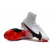 Crampons Football Nouvelles Nike Mercurial Superfly V FG ACC - Blanc Rouge Noir