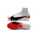 Crampons Football Nouvelles Nike Mercurial Superfly V FG ACC - Blanc Rouge Noir