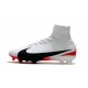 Crampons Football Nouvelles Nike Mercurial Superfly V FG ACC - Blanc Rouge Noir