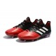 adidas ACE 17.1 Cuir FG Nouvel Chaussure de Foot (Rouge Noir Blanc)