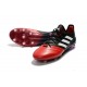 adidas ACE 17.1 Cuir FG Nouvel Chaussure de Foot (Rouge Noir Blanc)