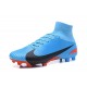 Nike Hommes Chaussure Nouveaux Mercurial Superfly 5 FG - Bleu Noir Rouge