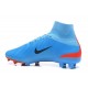 Nike Hommes Chaussure Nouveaux Mercurial Superfly 5 FG - Bleu Noir Rouge