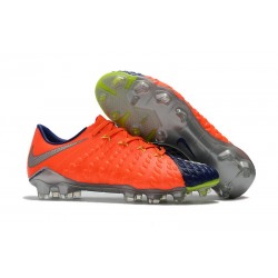 Nike Hypervenom Phantom III FG Nouveautés Crampons - Orange Bleu Metallico