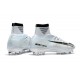 Nike Mercurial Superfly V DF CR7 FG Ronaldo Crampons de Football - Blanc Noir