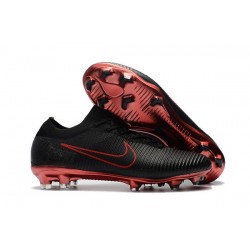 Crampon de Foot Nike Mercurial Vapor Flyknit Ultra FG Noir Rouge