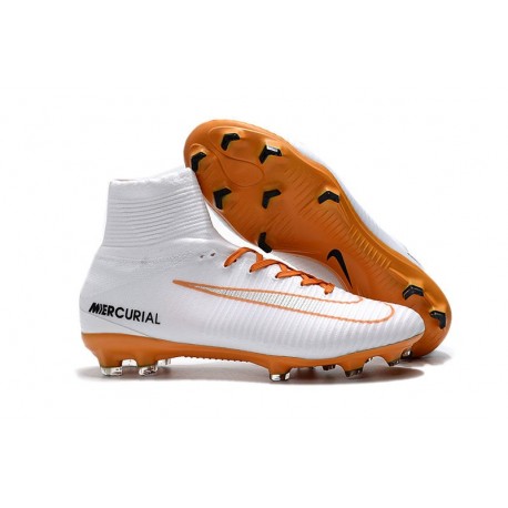 Nike Chaussure Nouveau Mercurial Superfly 5 FG - Blanc Orange