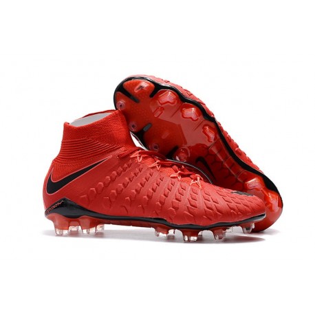 Chaussures Nike Hypervenom Phantom 3 DF FG - Rouge Noir