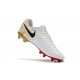 Chaussures de Foot Nouvelles Nike Tiempo Legend 7 FG - Blanc Or Rouge