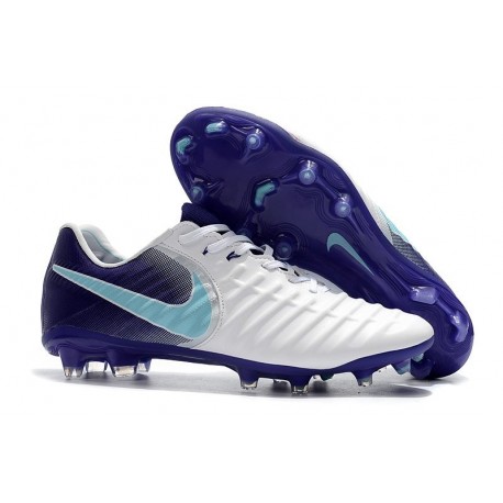 Nike Crampons de Football Tiempo Legend VII FG - Blanc Violet