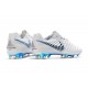 Nike Crampons de Football Tiempo Legend VII FG - Blanc Gris Bleu