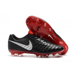 Nike Crampons de Football Tiempo Legend VII FG - Noir Argent