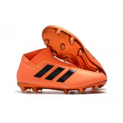 adidas Crampons de Football Nemeziz 18+FG - Orange Noir