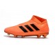 adidas Crampons de Football Nemeziz 18+FG - Orange Noir