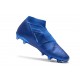 adidas Crampons de Football Nemeziz 18+FG - Bleu Blanc