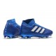 adidas Crampons de Football Nemeziz 18+FG - Bleu Blanc