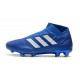 adidas Crampons de Football Nemeziz 18+FG - Bleu Blanc
